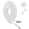 Picture of 20FT Flat Power Extension Cable for WyzeCam, YI Camera NestCam Blink Wyze Cam OG Wyze Cam Pan Netvue Kasa Cam Cloud Camera Arlo Q Furbo Dog, USB to Micro USB Durable Charging and Data Sync Cord