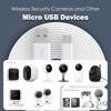 Picture of 20FT Flat Power Extension Cable for WyzeCam, YI Camera NestCam Blink Wyze Cam OG Wyze Cam Pan Netvue Kasa Cam Cloud Camera Arlo Q Furbo Dog, USB to Micro USB Durable Charging and Data Sync Cord