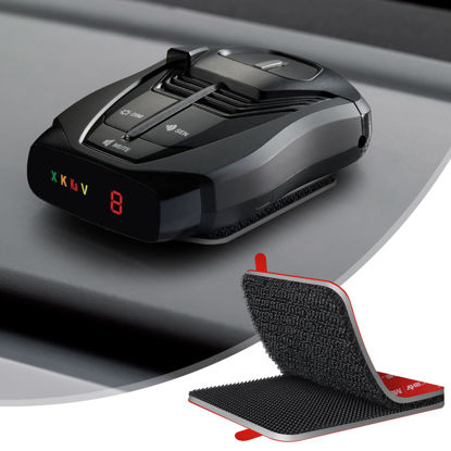 Picture of iGoevo Radar Detector Adhesive Mount,Hook and Loop Tape for Uniden R1 R3 R7 DFR6 DFR7 DFR8 DFR9 Radar Detectors, Dashboard Adhesive Strips Fit GP18+KLP-UN01_LYHC (2 Pack)