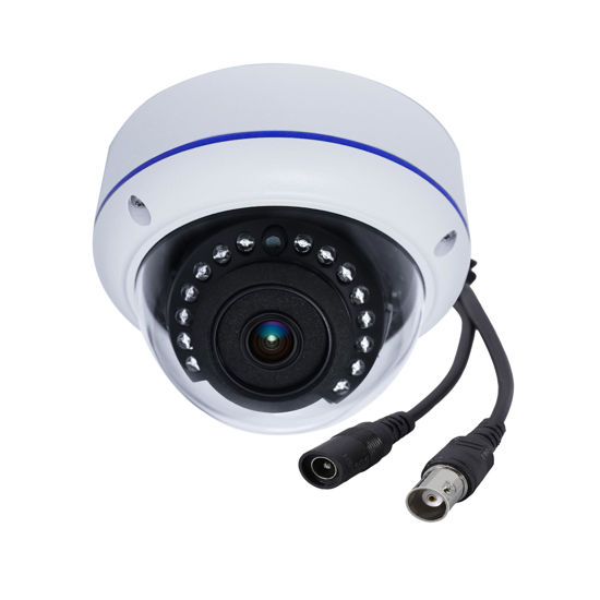 Picture of DCSEC HD 1080P 2MP 180 Degree Surveillance Security Camera Wired Coax Fisheye 1.7mm Lens Super Wide Angle Dome Camera Outdoor 4 in 1 (TVI/AHD/CVI/BNC Real Hybrid Analog CCTV Cameras) IR Night Vision