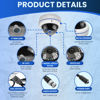 Picture of DCSEC HD 1080P 2MP 180 Degree Surveillance Security Camera Wired Coax Fisheye 1.7mm Lens Super Wide Angle Dome Camera Outdoor 4 in 1 (TVI/AHD/CVI/BNC Real Hybrid Analog CCTV Cameras) IR Night Vision