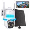 Picture of 2K PTZ Solar WiFi Security Camera with AI Motion, Color Night Vision, 360 View, Waterproof, Alarm - Rechargeable Battery