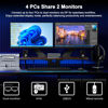 Picture of 8K@60Hz USB3.0 DisplayPort KVM Switch 2 Monitors 4 Computers 4K@120Hz Dual Monitor KVM Switch DisplayPort 1.4 KVM Switch Support Hotkey Switching with 1.5m Desktop Controller