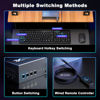 Picture of 8K@60Hz USB3.0 DisplayPort KVM Switch 2 Monitors 4 Computers 4K@120Hz Dual Monitor KVM Switch DisplayPort 1.4 KVM Switch Support Hotkey Switching with 1.5m Desktop Controller