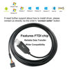 Picture of DTECH 6ft USB to TTL Serial Cable 3.3V 6 Pin UART Adapter Debug Cord Compatible with Windows 11 10 8 7 Linux MAC OS Genuine FT232RL Chip 6Pin 3v3 Level Signal 2.54mm Dupont Female Header