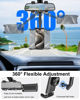 Picture of Kolasels Car Rear View Mirror Tablet Holder Mount [4 Claws Anti-Shake Design] 360° Rotatable Retractable Rear View Mirror Phone Holder for Car, Rearview Mirror Tablet Holder for 4-13" iPad Pro Air