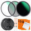 Picture of K&F Concept 55mm CPL MCUV ND1000 Lens Filter 2 Lens Caps Kits Waterproof Polarizing + UV Protection + Fixed Neutral Density Camera Lens Filter with 24 Layer Coatings
