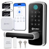 Picture of Smart Door Lock with WiFi Gateway, Keyless Entry Door Lock with Handle - Smart Locks for Front Door with Keypad - Fingerprint Door Lock - App Control - Smart Lock with Door Sensor - Auto Lock