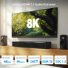 Picture of Cable Matters HDMI 2.1 Audio Extractor with eARC, 8K@60Hz, 4K@240Hz, Dolby Atmos, DTS, HDR Support, HDMI to Optical Audio Adapter for TV, Amplifier, Speakers, Works with Sonos, Samsung Soundbars