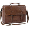 Picture of Leather Mens Messenger Bag Vintage 15.6 Inch Waterproof Leather Laptop Briefcase Satchel Shoulder Bag Computer Laptop Bag, Dark brown