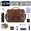 Picture of Leather Mens Messenger Bag Vintage 15.6 Inch Waterproof Leather Laptop Briefcase Satchel Shoulder Bag Computer Laptop Bag, Dark brown