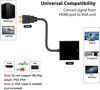 Picture of HDMI to VGA, Gold-Plated HDMI to VGA Adapter, Male to Female for Computer, Desktop, Laptop, PC, Monitor, Projector, HDTV, Chromebook, Raspberry Pi, Roku, Xbox and More