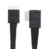 Picture of xiwai Left Angled 90 Degree Connector Dual Shield OcuLink PCIe 4.0 PCI-Express SFF-8611 4i Male to SFF-8611 Male Data Active Cable for External eGPU SSD, 50cm