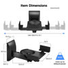 Picture of suptek Dual Side Clamping Bookshelf Speaker Wall Mounting Bracket for Large Surrounding Sound Speakers, Hold up to 66lbs Black SPM201XL