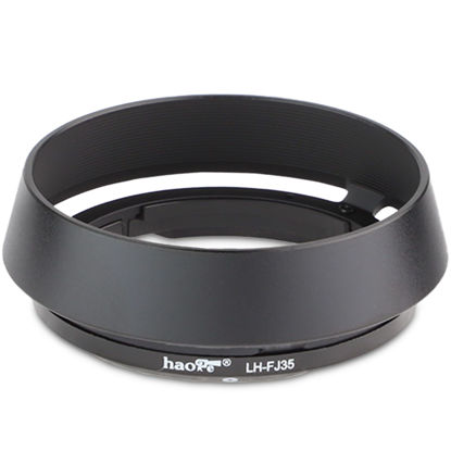 Picture of Haoge LH-FJ35 Bayonet Round Metal Lens Hood for Fujifilm Fuji Fujinon XF 35mm f/2 R WR XF35mmF2, XF 23mm f2 R WR XF23mmF2 and XC 35mm F2 XC35mmF2 Lens Replace LH-XF35-2