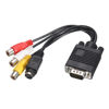 Picture of MECCANIXITY VGA to RCA Cable, 3RCA + S-Video Adapter VGA Cable for TV PC Computer