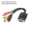 Picture of MECCANIXITY VGA to RCA Cable, 3RCA + S-Video Adapter VGA Cable for TV PC Computer