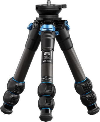 Picture of SIRUI AM223L Mini Leveling Tripod, Carbon Fiber Desktop Travel Tripod for DSLR Camera Video Camcorder, Max Load 33lbs, Max Height 14.2"