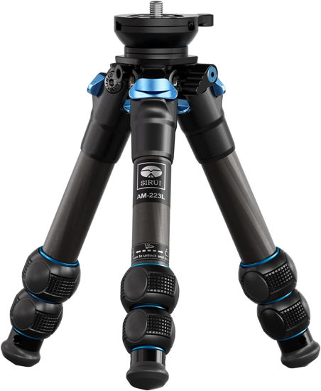 Picture of SIRUI AM223L Mini Leveling Tripod, Carbon Fiber Desktop Travel Tripod for DSLR Camera Video Camcorder, Max Load 33lbs, Max Height 14.2"