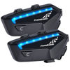 Picture of FreedConn 2 Pack Group Motorcycle Helmet Bluetooth Headset, FX 2-10 Riders Universal Motorbike Intercom, Ultra-Thin Fashion Communication System with Noise Cancellation, IP67 Waterproof, Music Share