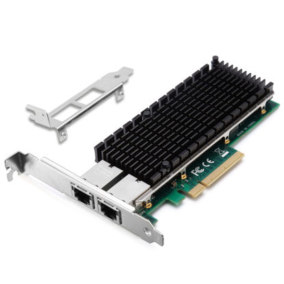 Picture of XZSNET 10G Network Card with Intel X540 Chip, 10GB PCI-E NIC Compare to Intel X540-T2, Dual RJ45 Port PCI Express X8 Ethernet Adapter Support Windows/Windows Server/Linux/Freebsd/VMware ESXi