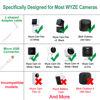 Picture of AYIIFEI 20FT Power Extension Cable for Wyze Cam v4, Wyze Cam Pan v3, Wyze OG, Wyze Cam v3, and v3 Pro Indoor/Outdoor, Waterproof Flat Micro USB Charging Power Cord for Security Camera 2 Pack
