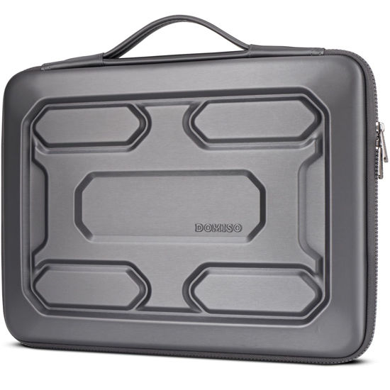 Picture of DOMISO 15.6 inch Laptop Sleeve with Handle Shockproof Waterproof EVA Protective Case for 15.6" Yoga 720 IdeaPad 310 320 ThinkPad T570/Legion 5 Gen 6/HP Envy 15/15.6" Notebooks, Dark Grey