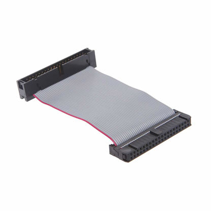 Picture of IDE 40-Pin Male To Female Hard Drive Extension Cable 3.71 Inch Flat Ribbon Cord For 3.5"" HDD Adapter Cable Connector Expander Splitter Cable Fan Converter Controller Card Module Board Bracket, Grey