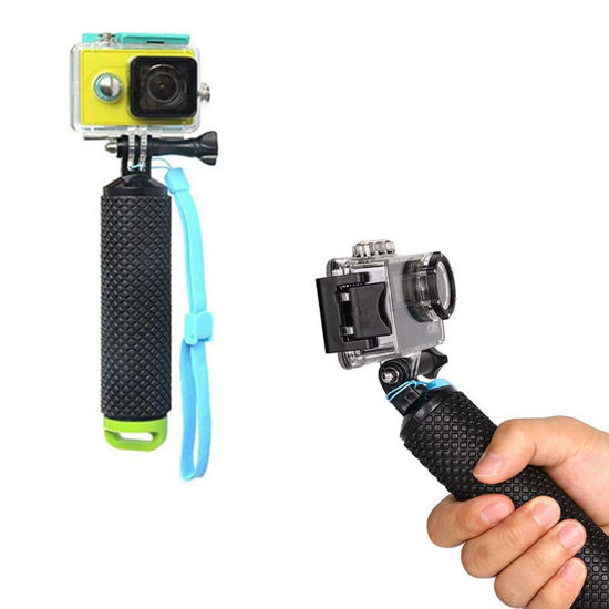 Picture of Walway Floating Hand Grip Waterproof Handheld Selfie Stick Monopod Grip Handle Mount Compatible with GoPro Hero 10, 9, 8, 7, Hero Session, Fusion, Max, AKASO, SJCAM, DJI Osmo Action Cameras (Green)