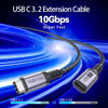 Picture of DteeDck USB C Extension Cable 6.6ft, 100W Charging/10Gbps Data Transfer/4K Video USBC 3.2 Type C Extender Cord, USB3.2 Gen2 Male to Female for Laptop Tablet Mobile Phone and More