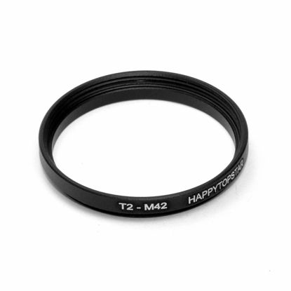 Picture of Metal T2 to M42 Male to Female 42mm to 42mm T2-M42 Step-Up Coupling Ring Adapter for Lens Filter