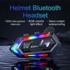 Picture of BTQILEYOO Motorcycle Helmet Bluetooth Headset, Flash Color RGB Lighting Effect, Bluetooth 5.3 Headphone, Smart Noise Reduction, HiFi Level Sound Quality, IPX6, Compatible with All Helmets (Y20MAX)