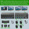 Picture of KVM Switch 2 Monitors 4 Computers HDMI, KCEVE 8K@60Hz, 4K@144 Hz USB 3.0 KVM Switcher Box with EDID Emulator for 4 Computers Share Mouse Keyboard and Monitor, Stable Chip, Great Compatibility