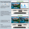 Picture of KVM Switch 2 Monitors 4 Computers HDMI, KCEVE 8K@60Hz, 4K@144 Hz USB 3.0 KVM Switcher Box with EDID Emulator for 4 Computers Share Mouse Keyboard and Monitor, Stable Chip, Great Compatibility