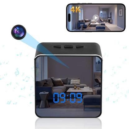 Picture of Yuehetian Hidden Camera Bluetooth Speaker, 4K HD WiFi Hidden Camera Clock with Video Night Vision Motion Detection, Clock Camera Spy Cam, Hidden Cameras for Home Security Indoor
