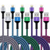 Picture of iPhone Charger [5Pack/6ft], Long Braided Lightning Cables, Fast Charging Power Adapter Cargador Cords for iPhone 14/13/12 Pro Max/12Pro/11 Pro Max/SE/XS/XR/8/7/6S Plus, iPad mini Air Pod Color Wire