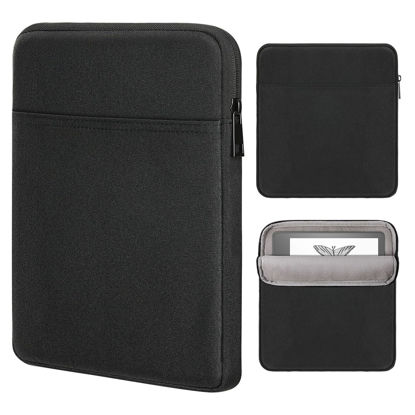 Picture of Moko Kindle Sleeve Compatible with Kindle Scribe 10.2 inch (2024 and 2022 Release), Protective Pouch Bag Case Cover with Dual Pockets and Pen Holder, Scratch-Resistant Soft Fluffy Lining, Black