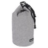 Picture of PATIKIL Soft Drawstring Lens Case, Lens Pouch Bag with Cotton Pad 4.7" OD Thick Fleece Cloth Camera Lens Bag for SLR Lens Water Cups, Grey