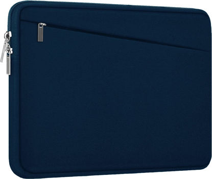 Picture of Laptop Sleeve Case, 15.6 inch Laptop Bag, Durable Computer Carrying Bag Protective Case Briefcase Handbag with Front Pocket, Slim Laptop Cover for 15.6 Inch HP, Dell, Lenovo, Asus, Notebook, Blue