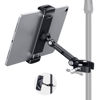 Picture of CreaDream Tablet Holder for Microphone Stand, Aluminum Mic Music Stand Holder Mount for Phone and iPad, Adjustable Tablet Holder Compatible with Devices from 4.7 to 13 inch Tablets & Smartphones