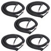 Picture of Seefeful Telephone Handset Cord, 8Ft Uncoiled / 1.4Ft Coiled Landline Phone Handset Cable 4P4C Telephone Accessory Black (5 Pack)