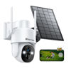 Picture of Techage 2K Solar Camera Outdoor Wireless, Security Camera Wireless Outdoor, Battery Powered cam with Spotlight, 2-Way Talk, PIR Motion Detection, Color Night Vision, 360° PTZ, Siren, Works with Alexa