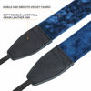 Picture of Padwa Lifestyle Velvet Camera Strap - 2" Wide Full Grain Cowhide Head Soft Velvet Straps for Photographers,Complimentary 2 Pcs Quick Release for All DSLR,Mirrorless Cameras,Binoculars - Dark Navy Blue