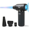 Picture of Compressed Air Duster - Electric Duster for Hair Barber, 3 Gear Mini Portable Jet Dry Air Blower, Cordless Vacuum Cleaner, for PC, Office,Salon, Fan, Laptop, Keyboard, Car -Black