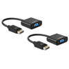 Picture of Ankey Display Port to VGA Adapter,2 Pack Gold-Plated DisplayPort DP to VGA Converter (Male to Female) for Computer, Desktop, Laptop, PC, Monitor, Projector, HDTV