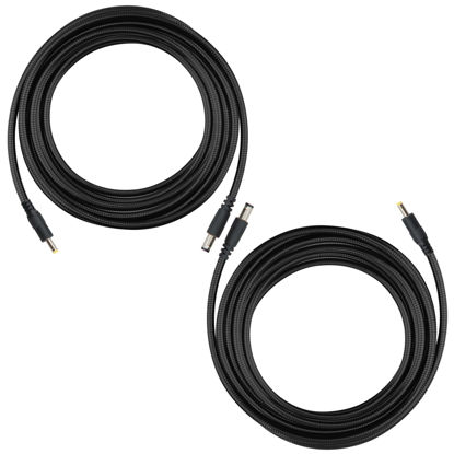 Picture of Chewproof Power Cable for Solar Panel Connector, 5.5x2.1 to 4.0x1.7 Male DC Plug, Compatible with Spypoint, Stealth Cam, Moultrie & Muddy Trail Cameras, 79in/2m Length, 2 Pack