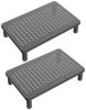 Picture of Husky Mounts 2-Pack Monitor Riser Laptop Stand, Adjustable Legs, Stackable, 14.5" x 9.25" x 3.25" Max Height, Matte Black Steel-Black.