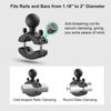Picture of WINDFRD 1.5" Ball Aluminum Fish Finder Mount with Clamp Base for Rails 1.18'' to 2'' in Diameter, Medium Arm Marine Electronic/Depth Finder Mount for Boat, Compatible with Garmin, Lowrance and More