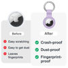 Picture of 【2 Pack】 Linsaner Compatible with AirTag Case Keychain Air Tag Holder Silicone AirTags Key Ring Cases Tags Chain Apple AirTag GPS Item Finders Accessories，Pink+Purple