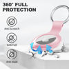 Picture of 【2 Pack】 Linsaner Compatible with AirTag Case Keychain Air Tag Holder Silicone AirTags Key Ring Cases Tags Chain Apple AirTag GPS Item Finders Accessories，Pink+Purple